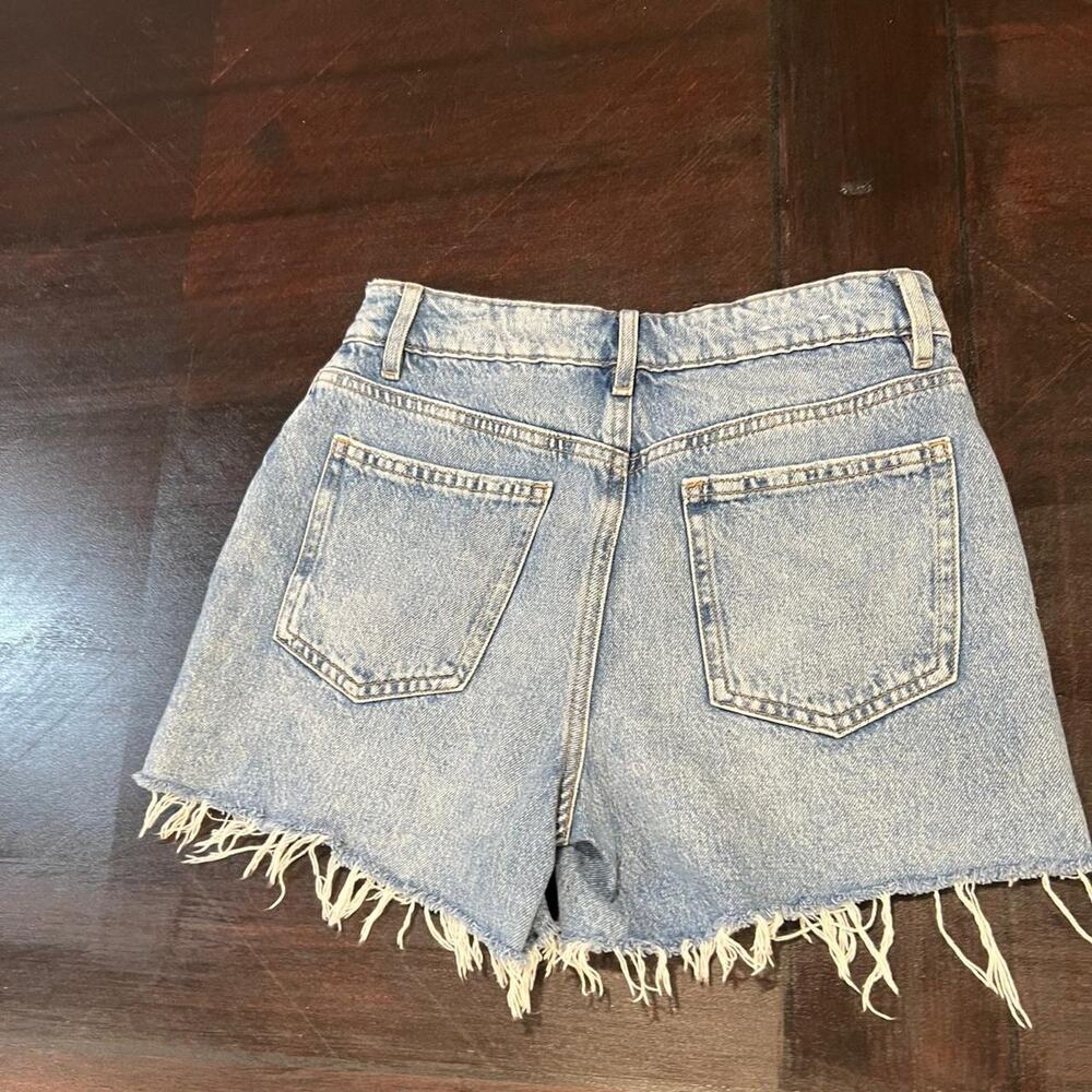 Garage Denim Shorts 26 High Rise Mom Fit Cutoff Distressed Trendy - Picture 8 of 8